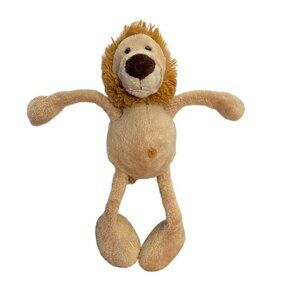 Vintage ASI Lion Plush Stuffed Animal Articulating Arms Legs Pellet Filled